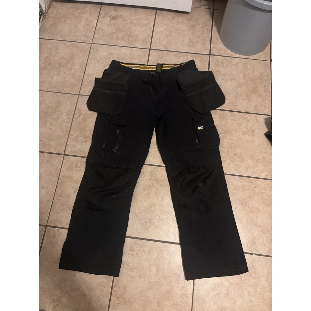 Cat Men's Workwear Pant Multi-Tool Pockets, Gray, Size 32x40